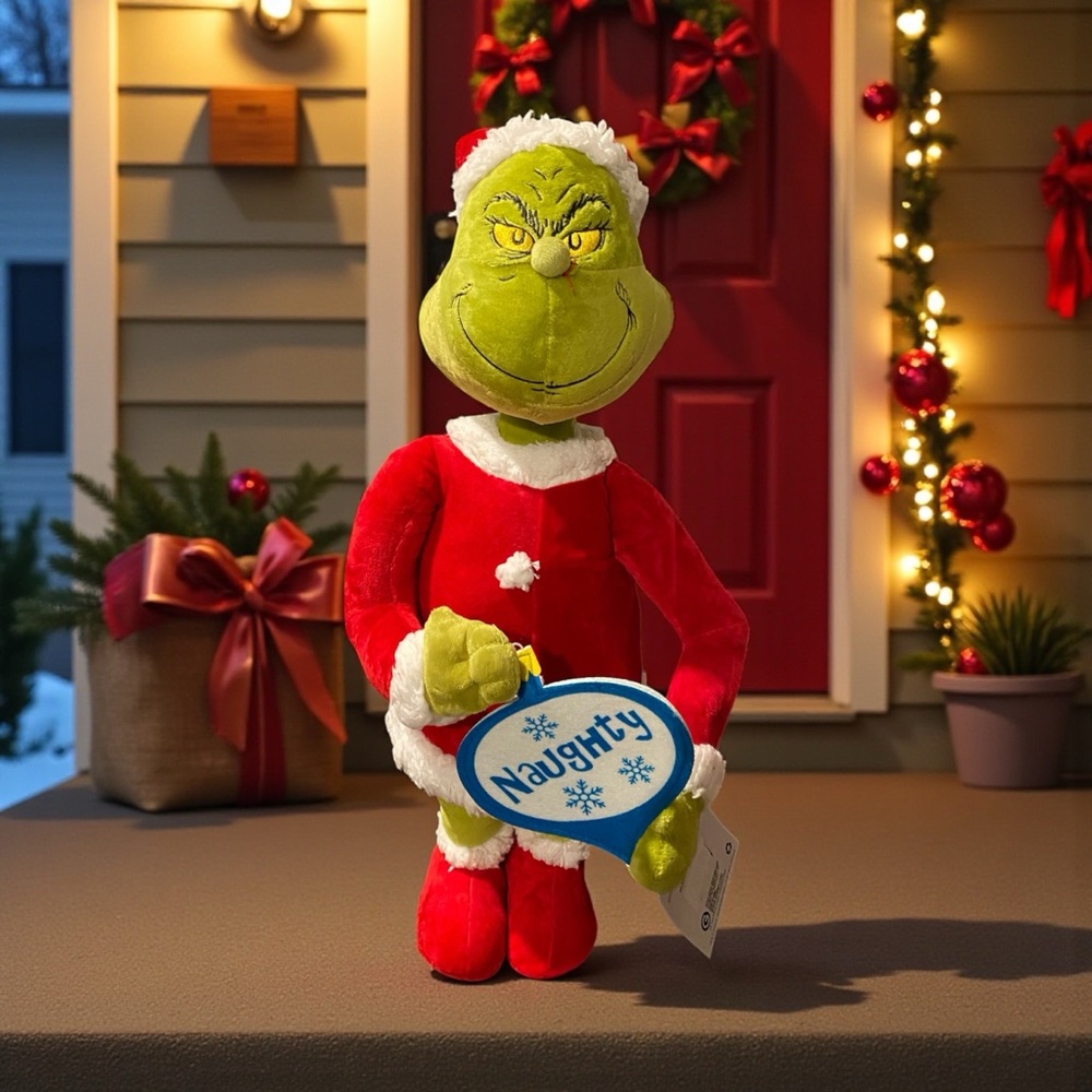 NEW Gemmy Dr. Seuss 23 in The Grinch Christmas Porch Greeter Naughty & Nice